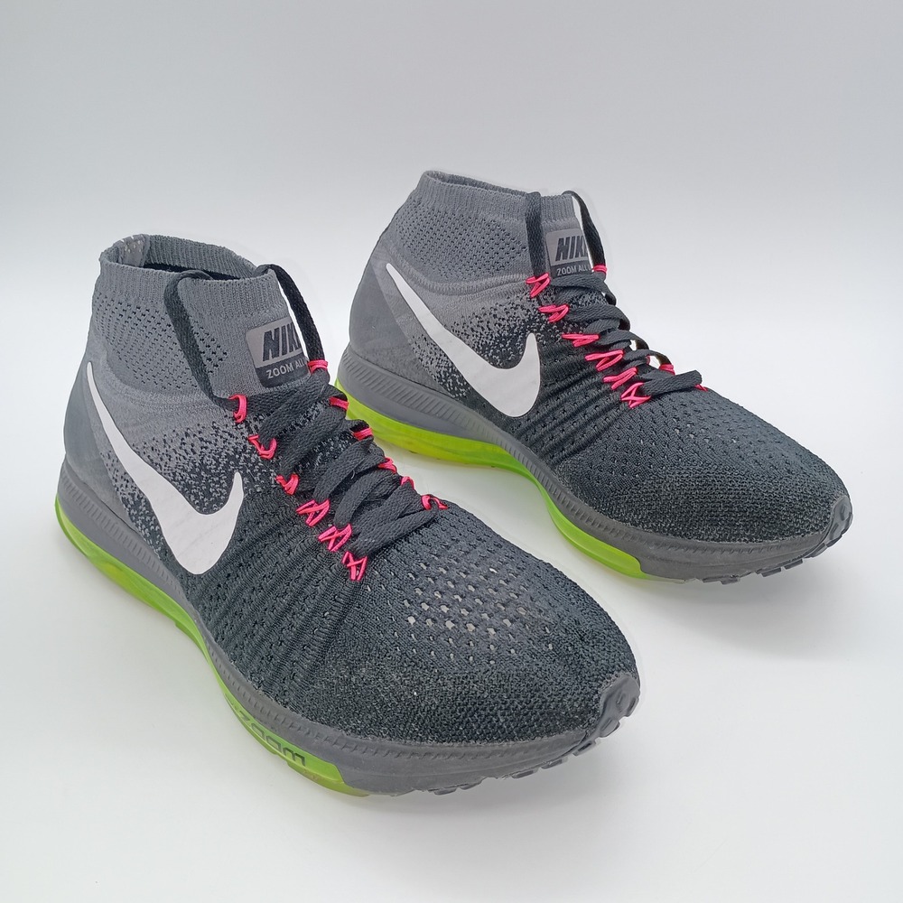 Nike Air Zoom All Out Flyknit Wolf Grey Anthracite Volt 845361-002 Womens 8